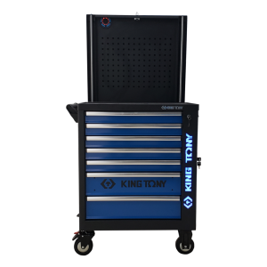 CARRINHO METÁLICO COM 7 GAVETAS, PAINEL SUPERIOR RETRÁTIL COM  AUTO FALANTE - KING TONY