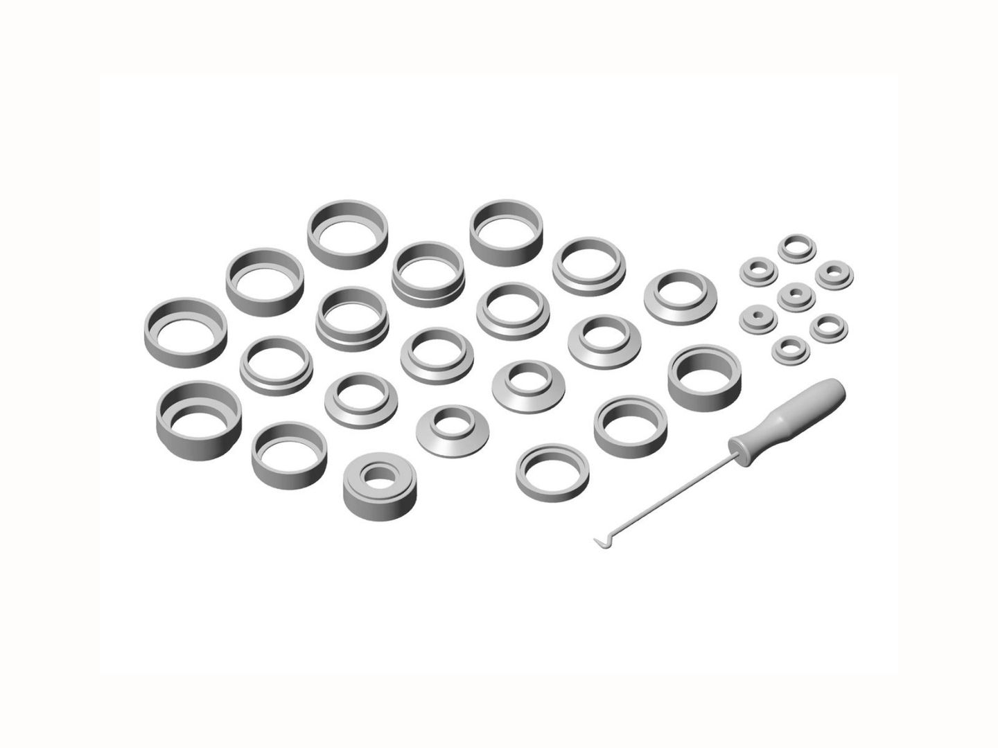 MALETA DE FERRAMENTA PARA REMOÇÃO E INSTALAÇÃO DE VEDACOES- 29 PEÇAS - RAVEN - Imagem 3