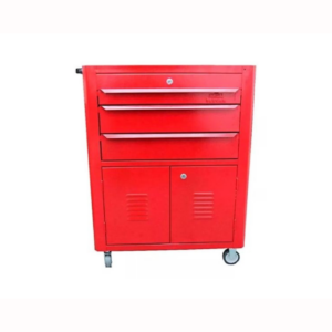 CARRINHO FECHADO COM 03 GAVETAS E 1 ARMARIO TODO VERMELHO - FERCAR