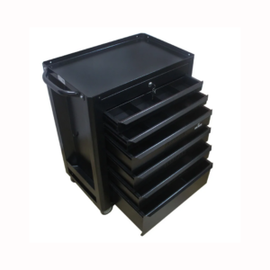 CARRINHO FECHADO COM 06 GAVETAS CHAVEADO TODO PRETO - FERCAR