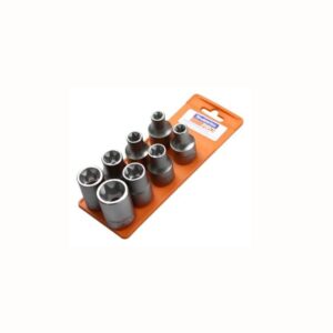 JOGO SOQUETES PONTA TRAFIX FEMEA 1/2 8 PEÇAS, SOQUETES EM AÇO CROMO - TRAMONTINA